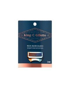 Gillette King C Lâminas Máquina Barbear Pescoço 3un